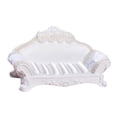 thumbnail image 1 of Sofá largo en miniatura para casa de muñecas, escala 1/12, para decoración de sala de estar, 14 x 8 x 5 cm, resina. Respaldo blanco, 1 of 9