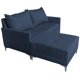 thumbnail image 3 of Sala Esquinera Modular El Bazar Store Montana Azul marino 170x155 cm, Tela Lino nacional, Love seat y taburete, 3 of 7