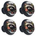 thumbnail image 2 of 4 Pcs Raccoon Knobs for Kitchen Cabinet Cupboard Dresser Bookcase Drawer Pulls Handles Round Home Decor, 2 of 8