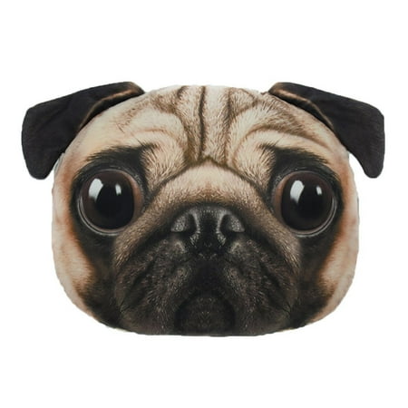 LFZ Cushion of Pug Dog Shape for Sofa Chair Bed or Car 15 inches