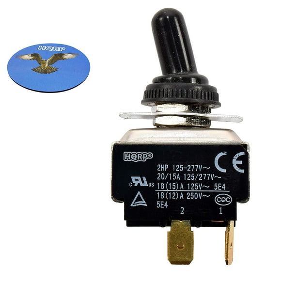 HQRP 4-Pin Toggle Switch for MK Diamond 154310 MK-101 Wet Cutting Tile Saw + HQRP Coaster