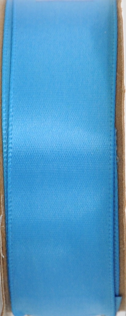 Offray Ribbon, Lagoon Blue 7/8 inch Single Face Satin Polyester Ribbon, 18 feet