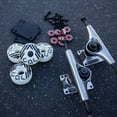 thumbnail image 3 of Cal 7 Skateboard Package Combo with 5 Inch Silver Trucks, 52mm 99A Wheels, Complete Set of Bearings and Steel Hardware (Retro), 3 of 4