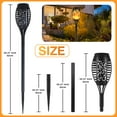thumbnail image 5 of Flickering Flame Outdoor Solar Lights, 12 Packs Tiki Torch Lights for Outside, LED Waterproof Solar Garden Lights for Yard Decor, Patio Decor, Landscape, Pathway, 5 of 9
