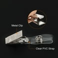 thumbnail image 4 of Clips para Insignias de Metal Uxcell con Correas de PVC Transparentes para Sujetar Tarjetas de Identidad Tono Plateado 60Paquete, 4 of 5