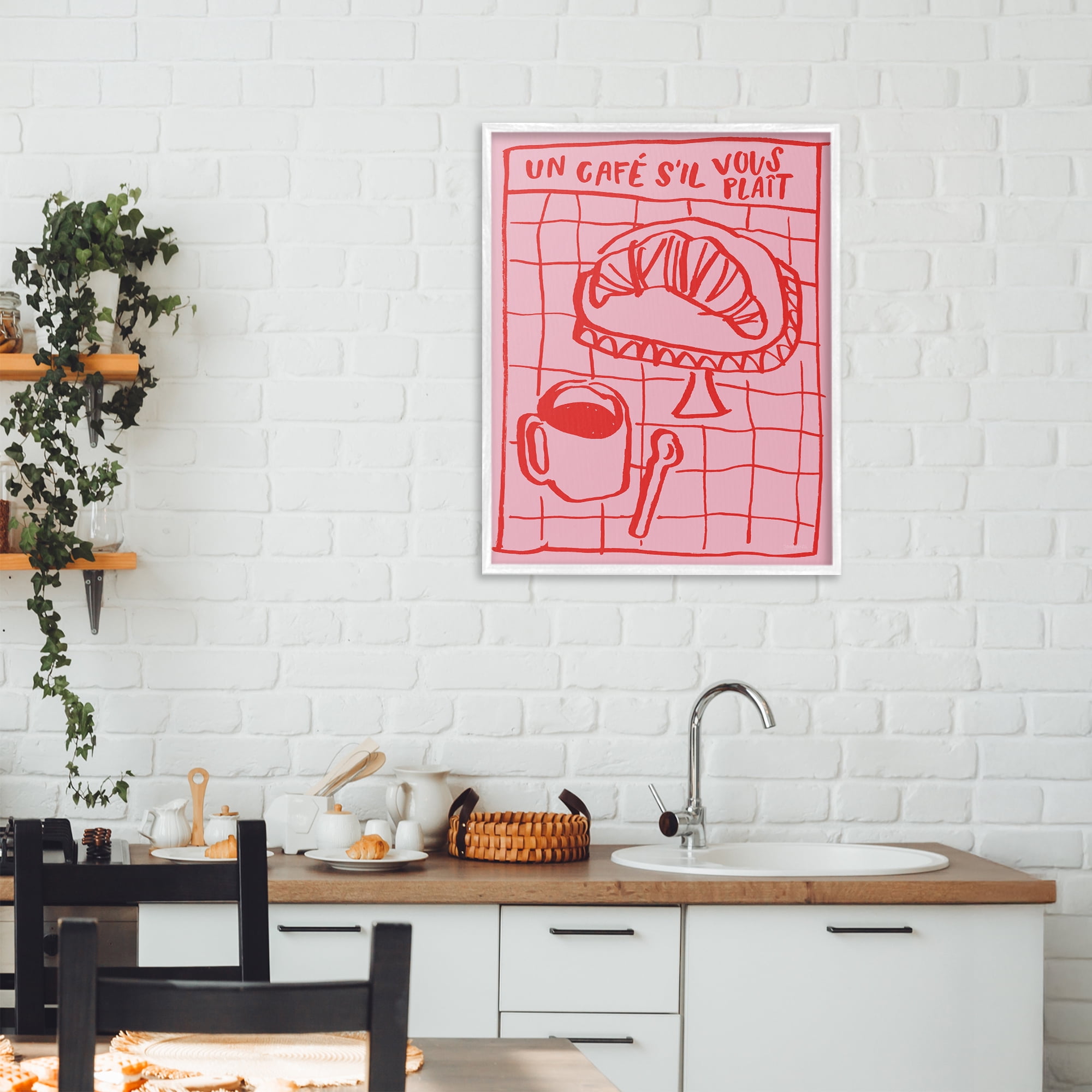 Stupell Industries Cafe Brunch Doodles White Framed Giclee Art, design by Jenaya Jackson