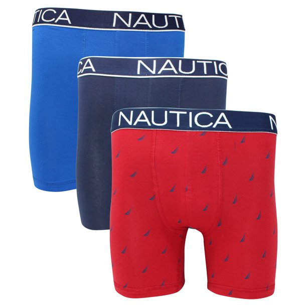Nautica Nautica Men's 3Pack Classic Underwear Cotton Stretch Boxer