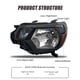 thumbnail image 3 of ADCARLIGHTS Headlights for 2012 2013 2014 2015 Toyota Tacoma Headlight Assembly compatible with 12 13 14 15 Toyota Tacoma Headlamp Black Housing Amebr Reflector Driver and Passenger Side, 3 of 9