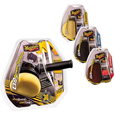 - Meguiars DA Power System Tool & PowerPak Polish, Wax and Compound Accessories Bundle