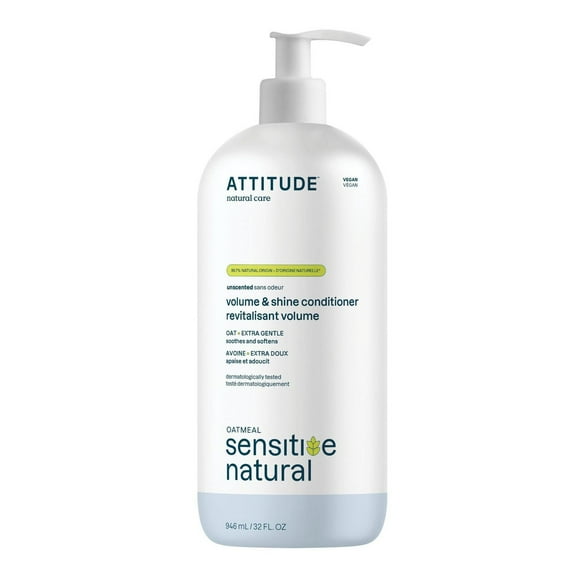 ATTITUDE oatmeal sensitive natural, Volume & Shine Conditioner, Unscented, 946 mL