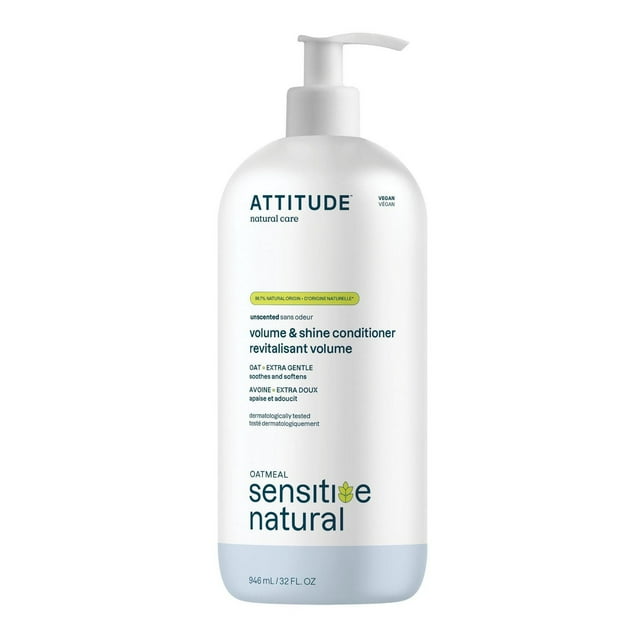 ATTITUDE oatmeal sensitive natural, Revitalisant Volume, Sans Odeur, 946 mL