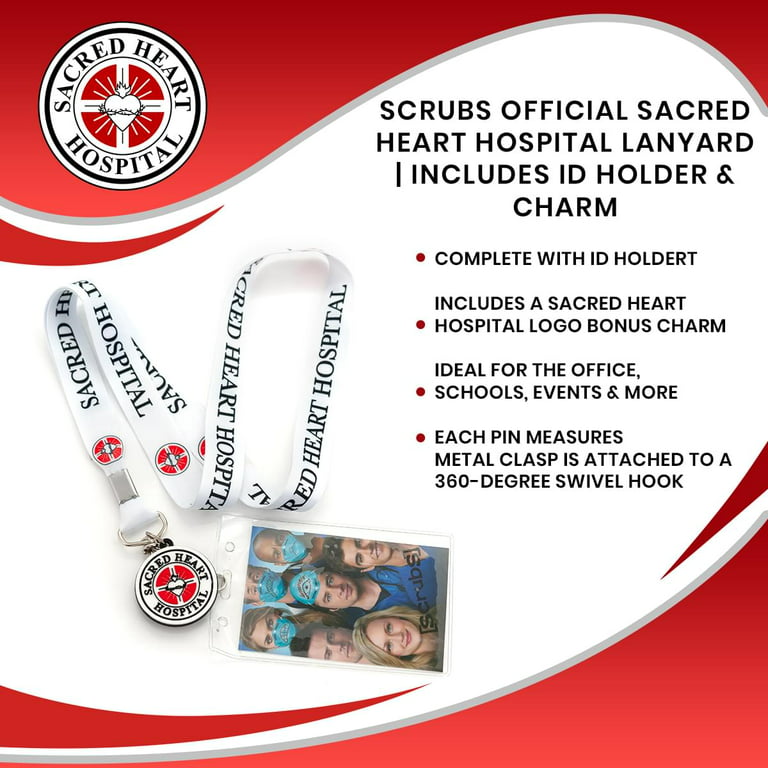 Scrubs Official Sacred Heart Hospital Lanyard Includes ID Holder & Charm