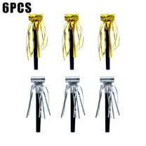 6Pcs Whistles Party Noise Makers with Tassel Blowers for New Year Birthday Celebration Festive Supplies
