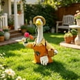 thumbnail image 7 of Cute Porch Goose Summer Outfit Gardening Costume Set, Blue Gingham Dress Apron with Hat and Flower Pot Accessories for 19-23 Inch Porch Goose Clothes Garden Decor, 7 of 7