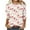White, variant on LYXSSBYX 3/4 Length Sleeve Womens Tops Women's Fashion Casual Crewneck 3/4 Sleeve T-Shirts Floral Print Basic Tops Tees Blouses