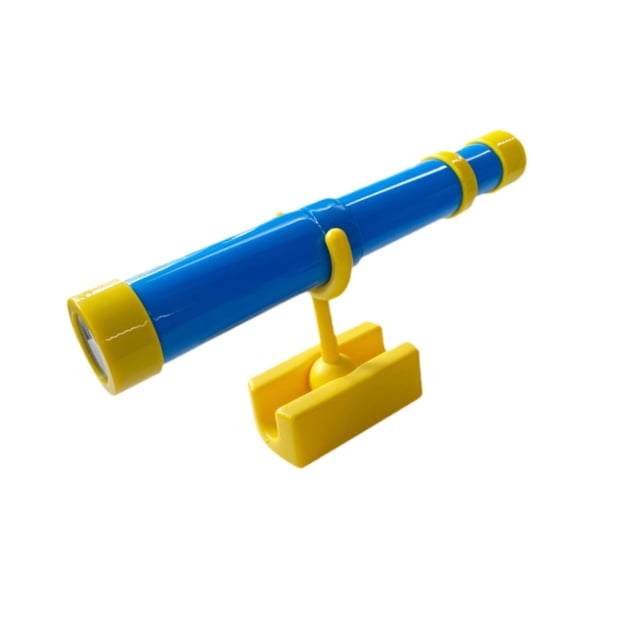 Telescopio de juguete para niños, juego al aire libre, telescopio totalmente retráctil, accesorio para patio trasero, para niños y niñas mayores de 3 Azul