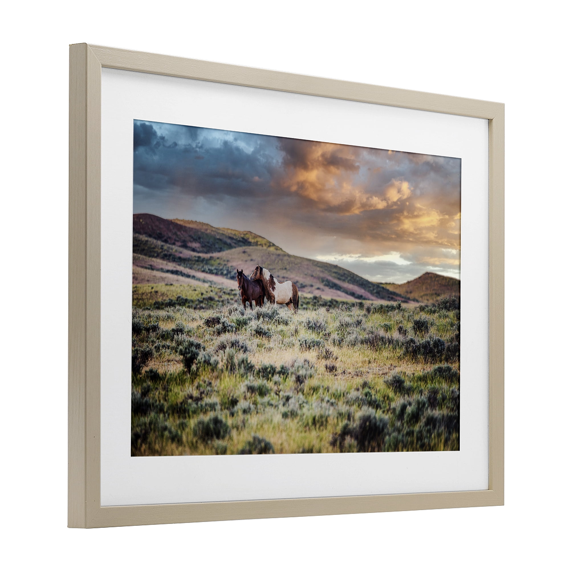 Stupell Industries Stay Close Horses Birch Framed Print Under Glass, design by Tim West