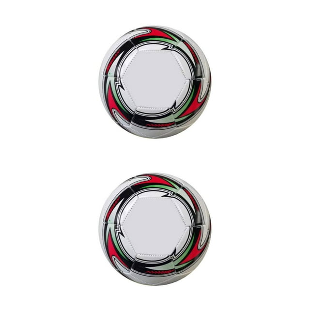 Guardoinrt Waterproof PU Leather Football Competitive Game Fun Soccer Ball Fun Football Training Soccer Ball White 2Set