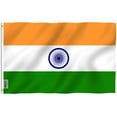 thumbnail image 1 of ANLEY Fly Breeze 90 x 150 cm Bandera India - Colores Vivos y Resistentes a Rayos UVA - Bordes Reforzados con Lona y Doble Costura - Nacional Indio Banderas Poliéster con Ojales de Latón, 1 of 5