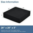 thumbnail image 5 of Shinnwa Large Recliner Cushion for Elderly 20 x 20 x 5 Inches Dual-layer Memory Foam Seat Cushion Riser Chair Cushion for Couch Armchair, Black, 5 of 7