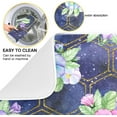 thumbnail image 2 of Pansy Floral Dish Drying Mat for Kitchen Counter, Ultra Absorbent Reversible Microfiber Dishes Drying Rack Pad Heat-resistant Mats 18x24in, 2 of 7
