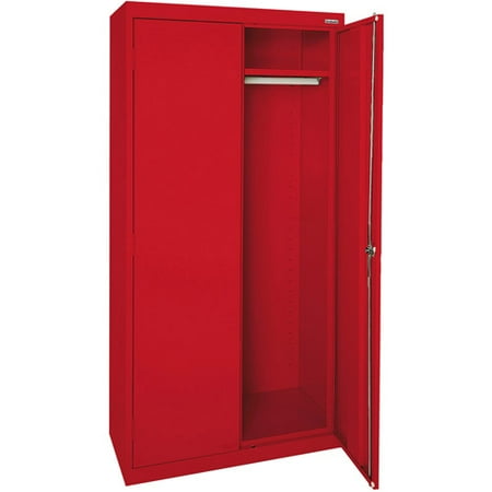 Elite Series Wardrobe Cabinet with Adjustable Shelf, 36"W x 18"D x 72"H, Red