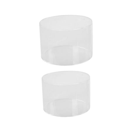 

2Pcs Acrylic Cylinder Display Riser Round DIY Tabletop Decoration Base Fillable Decor Stand Riser Cake Clear Cake Stand for Party