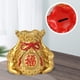 thumbnail image 5 of Estatua china de resina con forma de bolsa de dinero, adorno de mesa, regalo de cumpleaños y vacaciones. Hucha áurea, 5 of 9