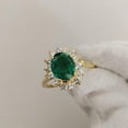 thumbnail image 4 of 2.10Ct Oval Cut Green Emerald Lab-Created Engagement Ring In 14k Yellow Gold Plated, 4 of 5