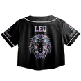 thumbnail image 3 of Lotusprinthandmade Personalized Leo Zodiac Crop Top Baseball Jersey XS-XL Multicolor, birthday shirt, leo zodiac shirt, leo shirts for women zodiac, 3 of 5