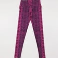 thumbnail image 7 of Riforla Leggings for Women Yoga Printed Stretchy Workout Running Gym Base Layer Knit Digital Print Slim High Waist Womens Tights Purple L, 7 of 7