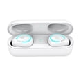 thumbnail image 1 of Injueey Mini auriculares intrauditivos Bluetooth 5,0 impermeables auriculares manos libres inalámbricos 8D sonido estéreo auriculares deportivos Cables de audio/vídeo blanco, 1 of 5