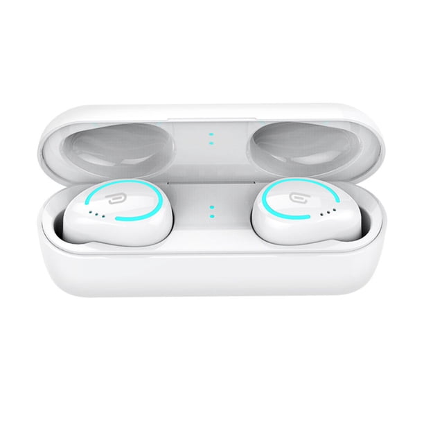 Bearachild Mini auriculares intrauditivos Bluetooth 5,0 impermeables auriculares manos libres inalámbricos 8D sonido estéreo auriculares deportivos Cables de audio/vídeo blanco