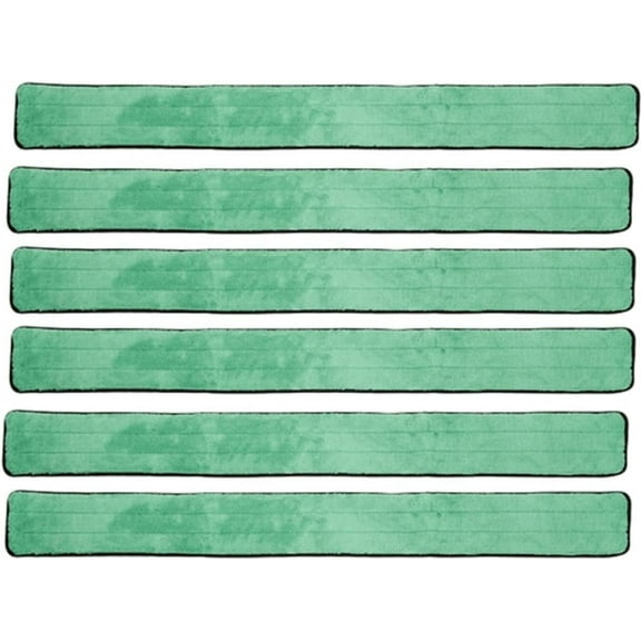 Real Clean 48 inch Microfiber Dry Dusting Mop Pad for Flat Mop Frames (Pack of 6)