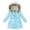 Blue, variant on XBASW Kids Toddler Girls Fleece Coats Winter Hooded Jacket Bright-Faced Warm Snowsuit Medium-Length Outerwear Jacket for 4-10 Years