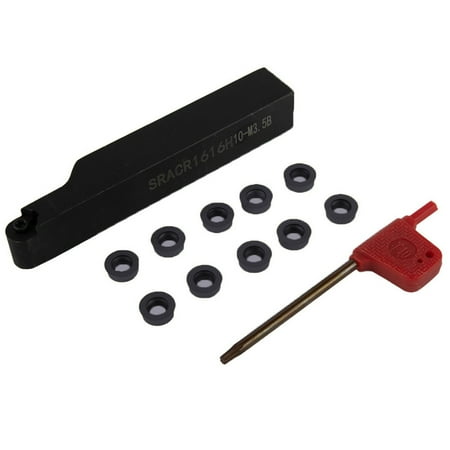 

SRACR1616H10 Lathe External Turning Tool Holder +RCMT10T3MO inserts R5 round
