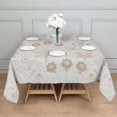 thumbnail image 2 of 60x60 Inch Waterproof Square Tablecloth, Thickened Polyester Table Cover for Dining & Parties, Floral Print, 2 of 6
