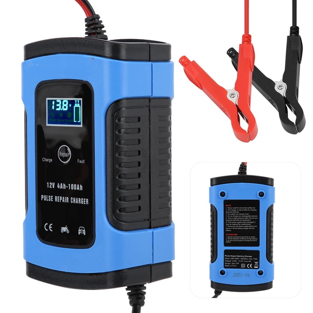 Auto Battery Maintainer, LCD Display Automatic Digital Motorcycles Battery Smart For Vehicles EU Plug,US Plug