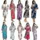 thumbnail image 3 of Bata tipo kimono de satén suave con estampado floral para mujer, albornoz de boda, ropa de dormir, 3 of 3