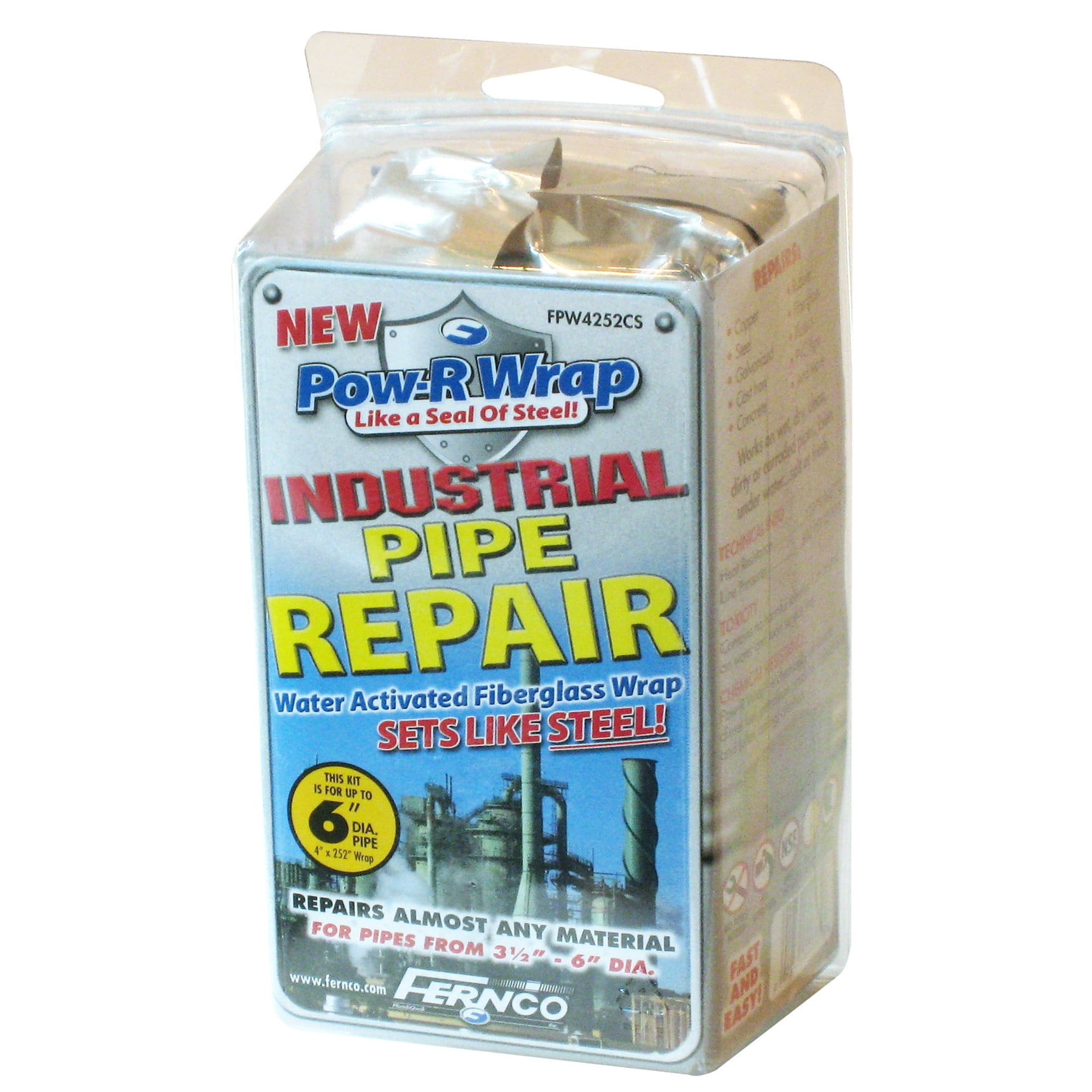 Fernco FPW4252CS 6-Inch Pow-R Wrap Pipe Repair