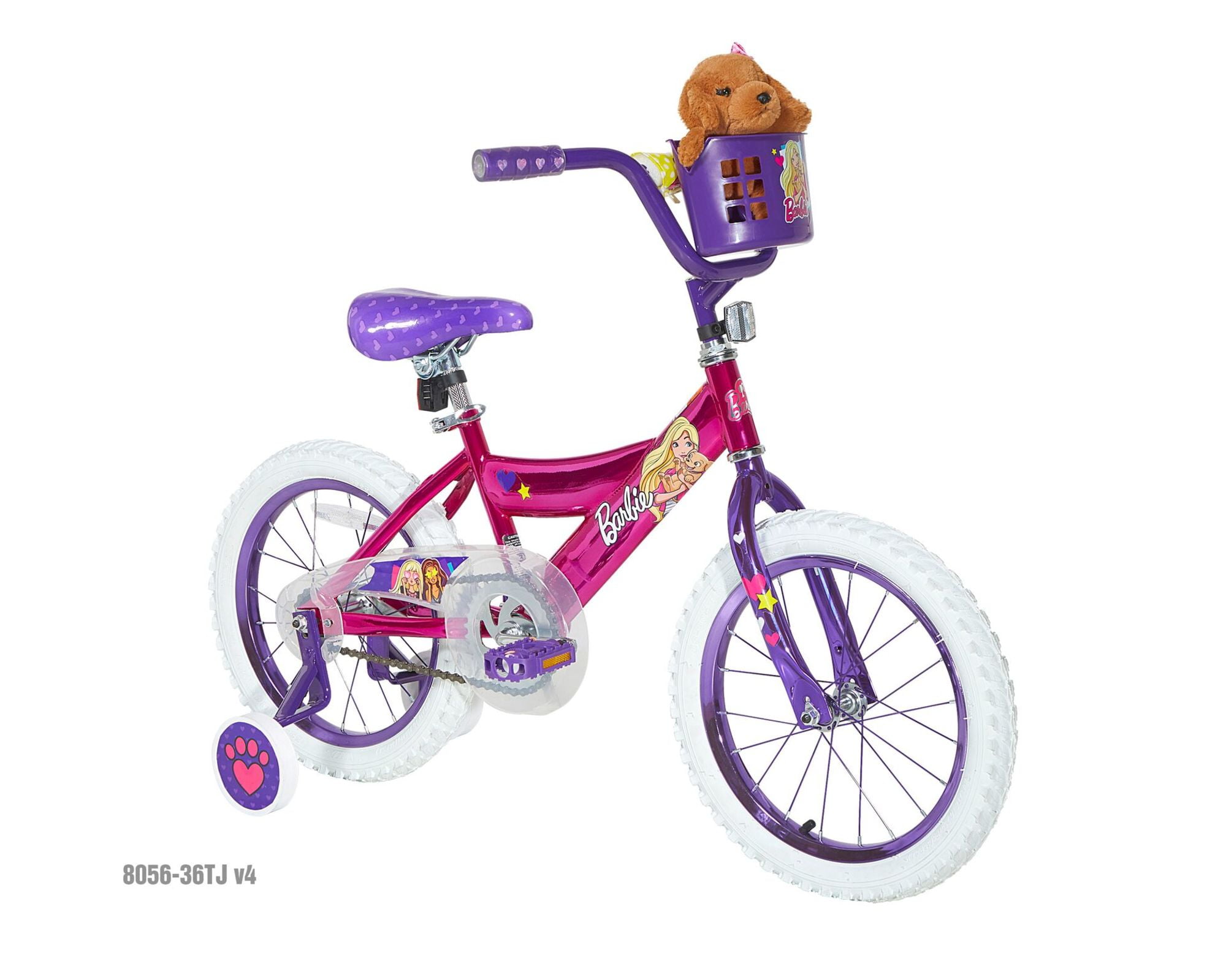 Titan Girl's Flower Power Princess BMX Bike 16-Inch with training wheels 