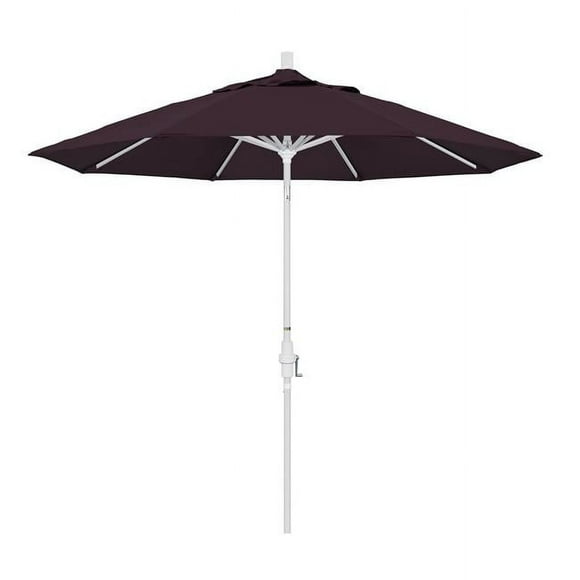 California Umbrella GSCU908170-SA65 Parasol de Marché en Aluminium 9 Pieds Inclinaison du Collier - Blanc Mat-Pacifica-Violet