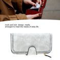 thumbnail image 6 of Women Wallet PU Leather Multi Purpose Multi Card Slot Large Capacity Fashionable Lady Wallet Grey Free Size, 6 of 8
