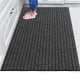 thumbnail image 1 of KDJ Non-Slip Waterproof Kitchen Door Mat, Anti-Oil Easy Clean Floor Rug Carpet, 40x60cm, Black, Polyester Fiber, for Durable Home & Garden Floor Mat, 1 of 8