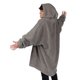 thumbnail image 4 of Manta portátil de gran tamañosudadera con capucha de forro polar suave (gris) Likrtyny Para estrenar, 4 of 9