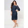 thumbnail image 5 of Roaman's Women's Plus Size Off The Shoulder Lace Dress, 5 of 5