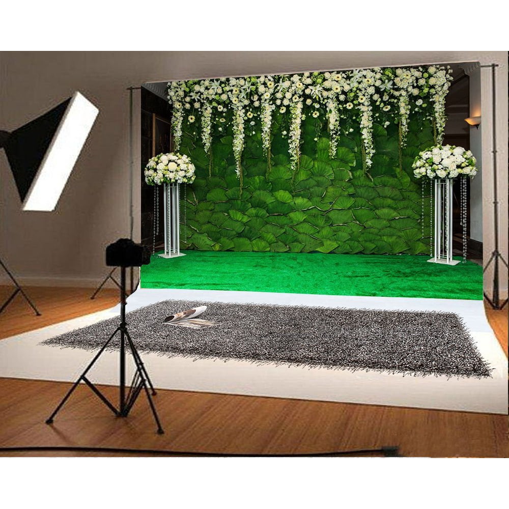 HelloDecor Polyester Fabric Wedding Backdrop 7x5ft Photography ...