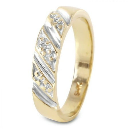 Foreli 0.05CTW Diamond 14K Yellow Gold Ring W Cert