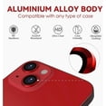 thumbnail image 3 of CASELIX Camera Lens Protectors for iPhone 13, Metal Full Cover Tempered Glass Circle Screen Camera Protection For Apple iPhone 13, Red, 3 of 4