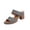 Gray, variant on Womens Dual Strap Block Heel Slides, Open Toe Mule Sandals, Stable Wooden Heel Dressy Party Vacation Summer Sandals Green
